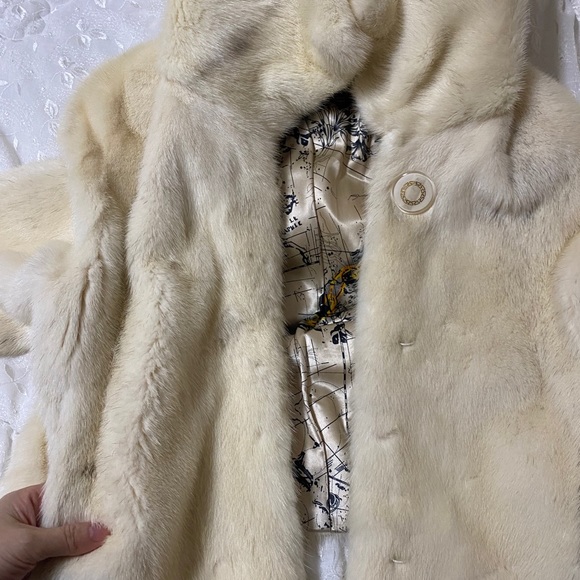 White Real Mink short coat